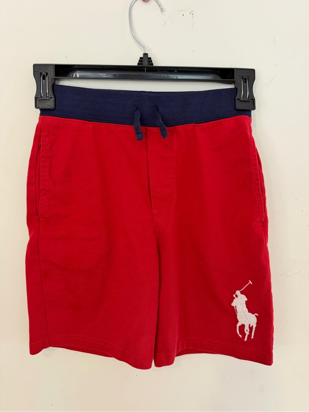 Polo Kids by Ralph Lauren Red Swim Trunks with Navy Drawstring Waist